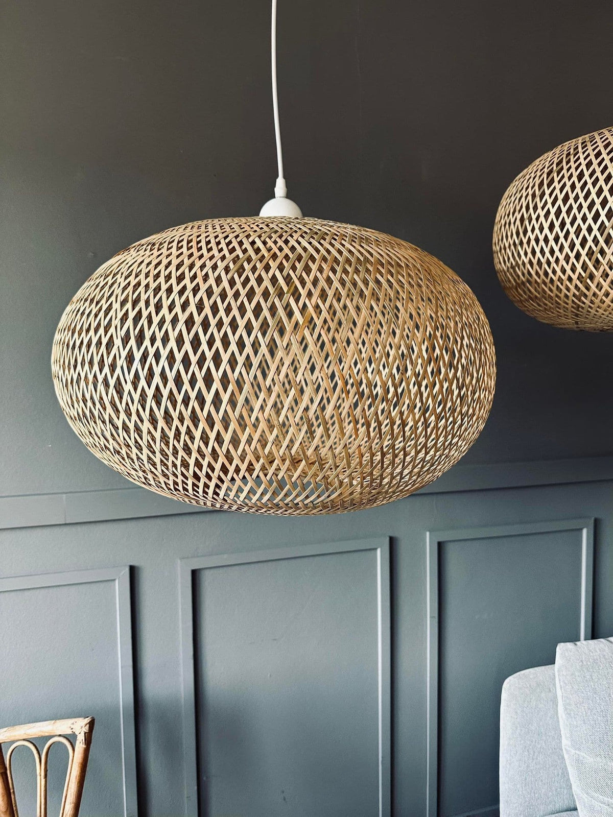 Lampe bambus - Dia 35cm - VIAMAJA.DK