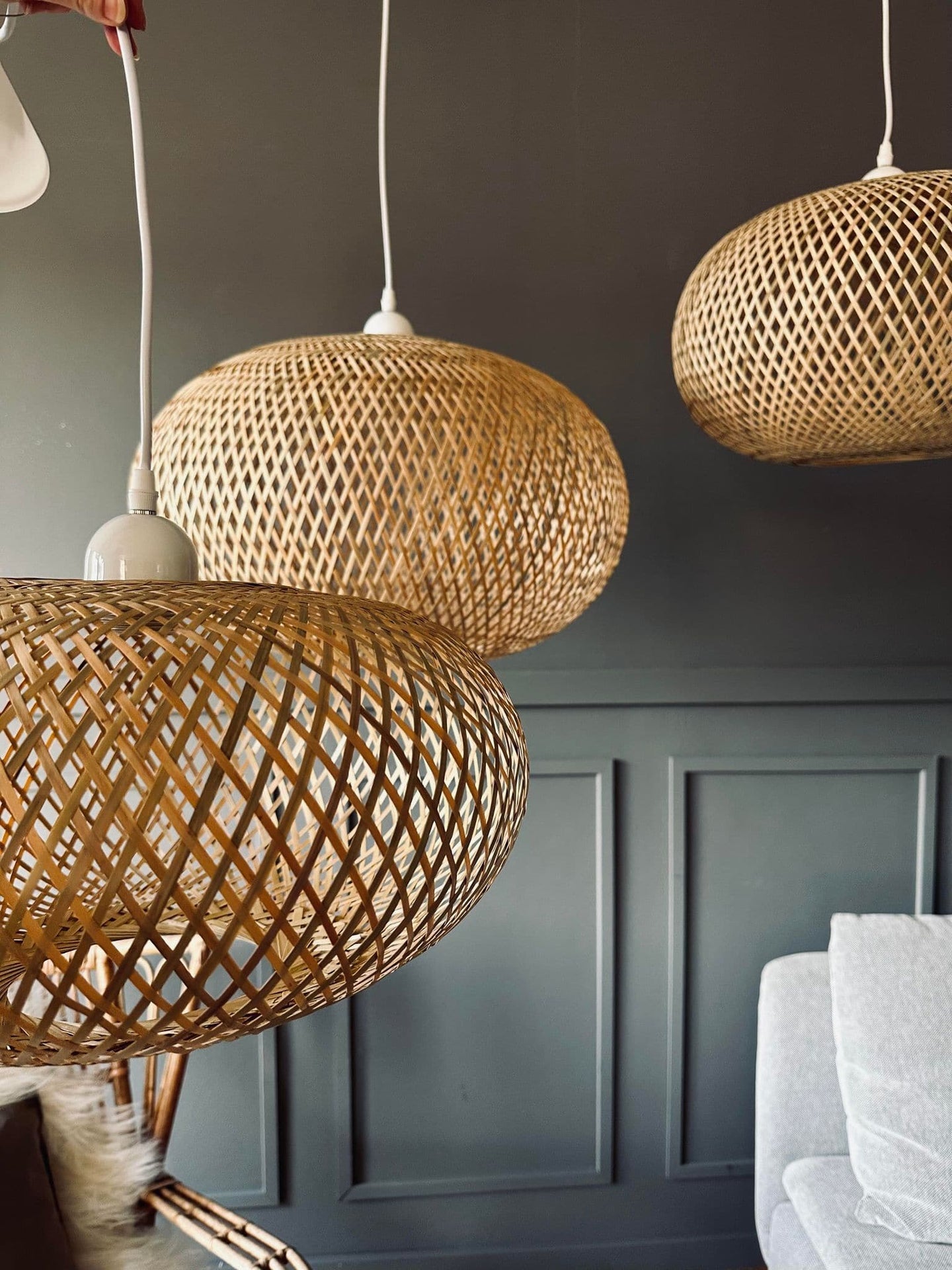 Lampe bambus - Dia 35cm - VIAMAJA.DK