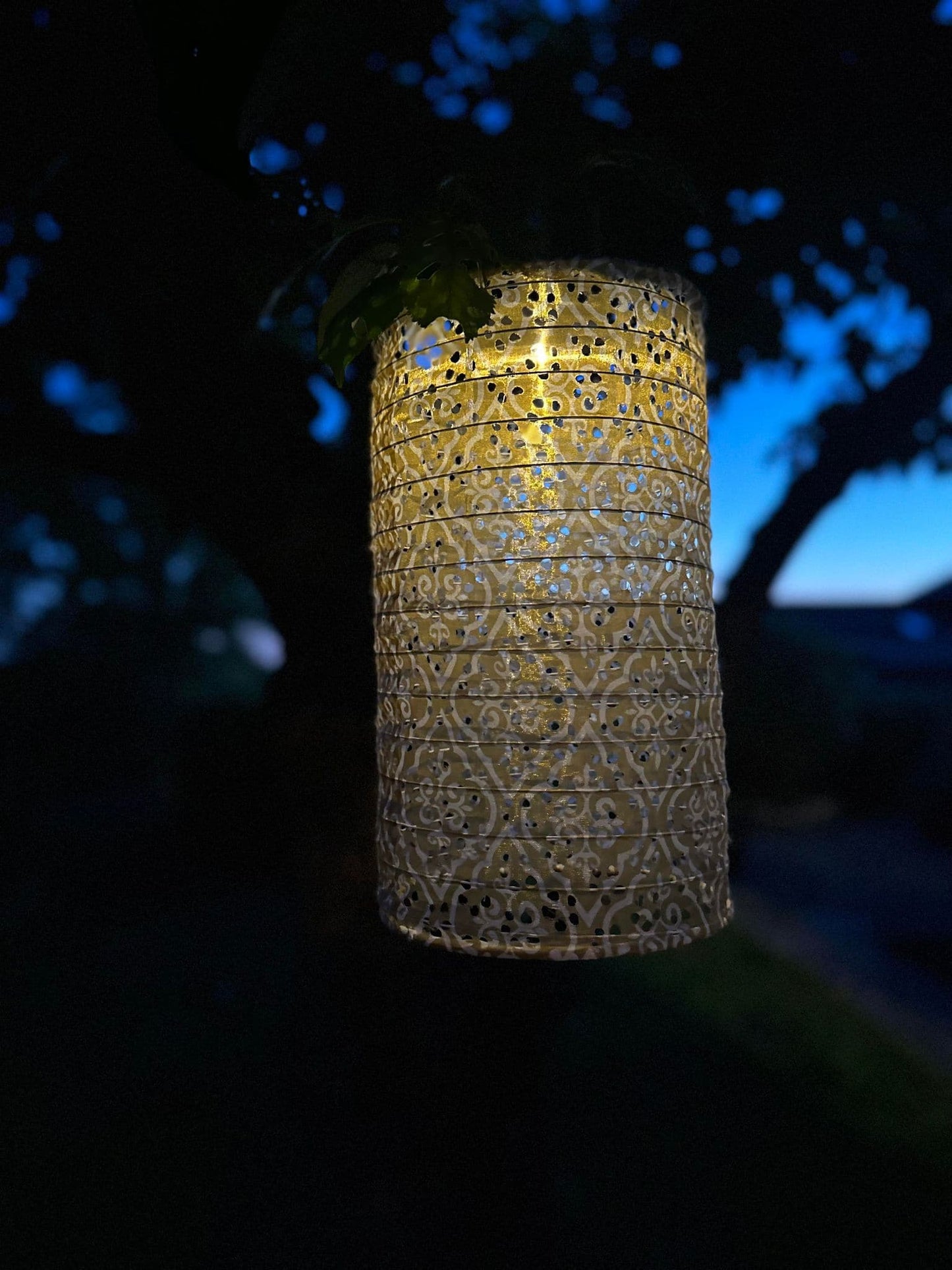 Lampe cylinder med solceller - SUMMER GOLD - VIAMAJA.DK