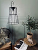 Lampe mit Solarzellen – schwarzes Metall