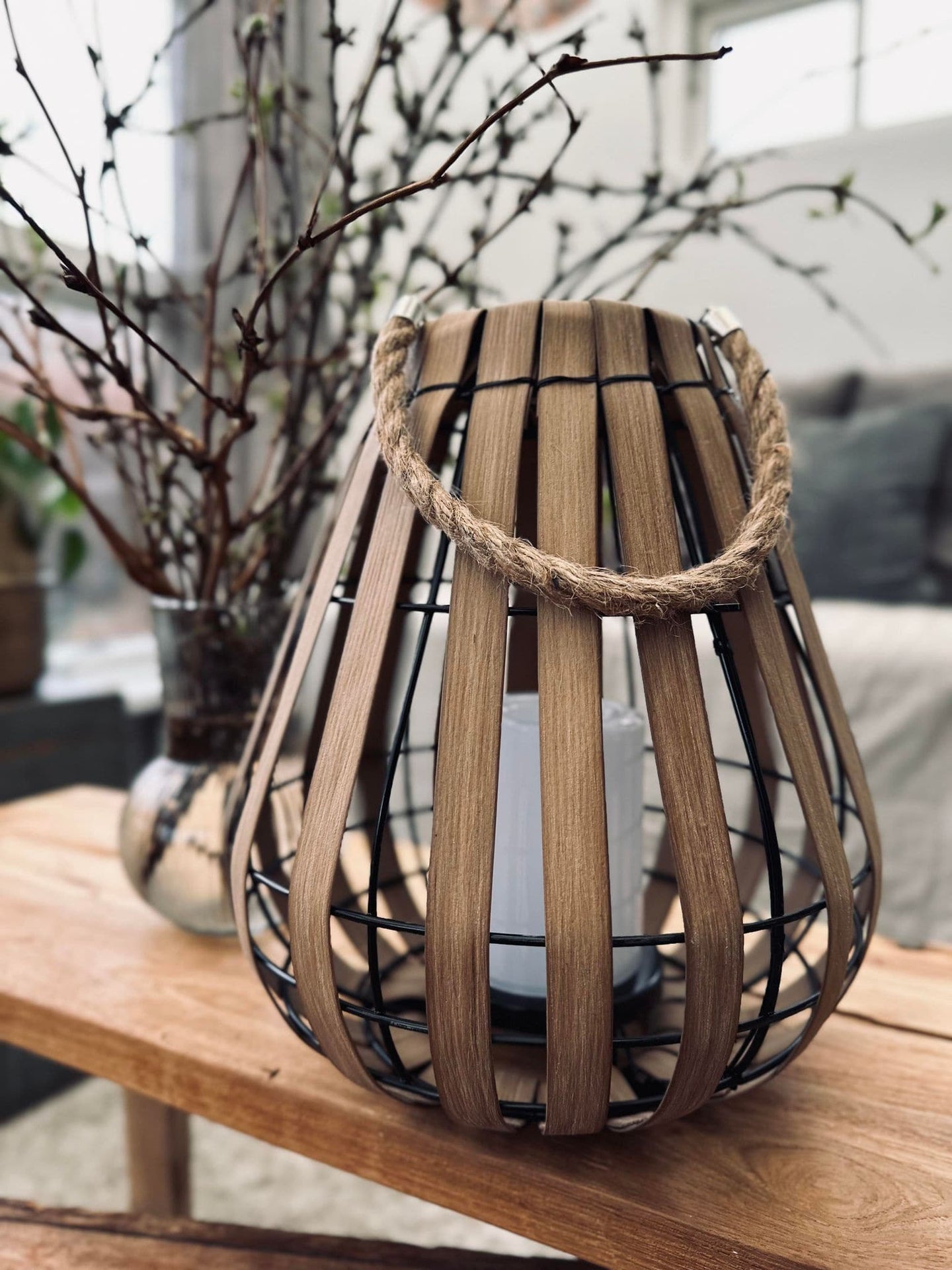 Lanterne med solceller – Nature 30cm - VIAMAJA.DK