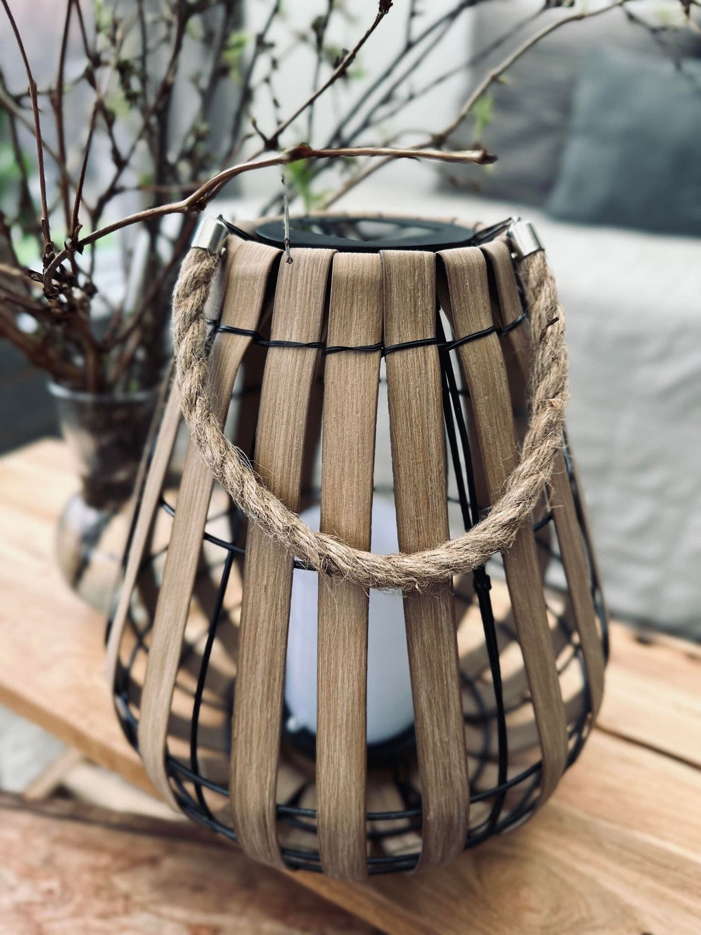 Lanterne med solceller – Nature 30cm - VIAMAJA.DK