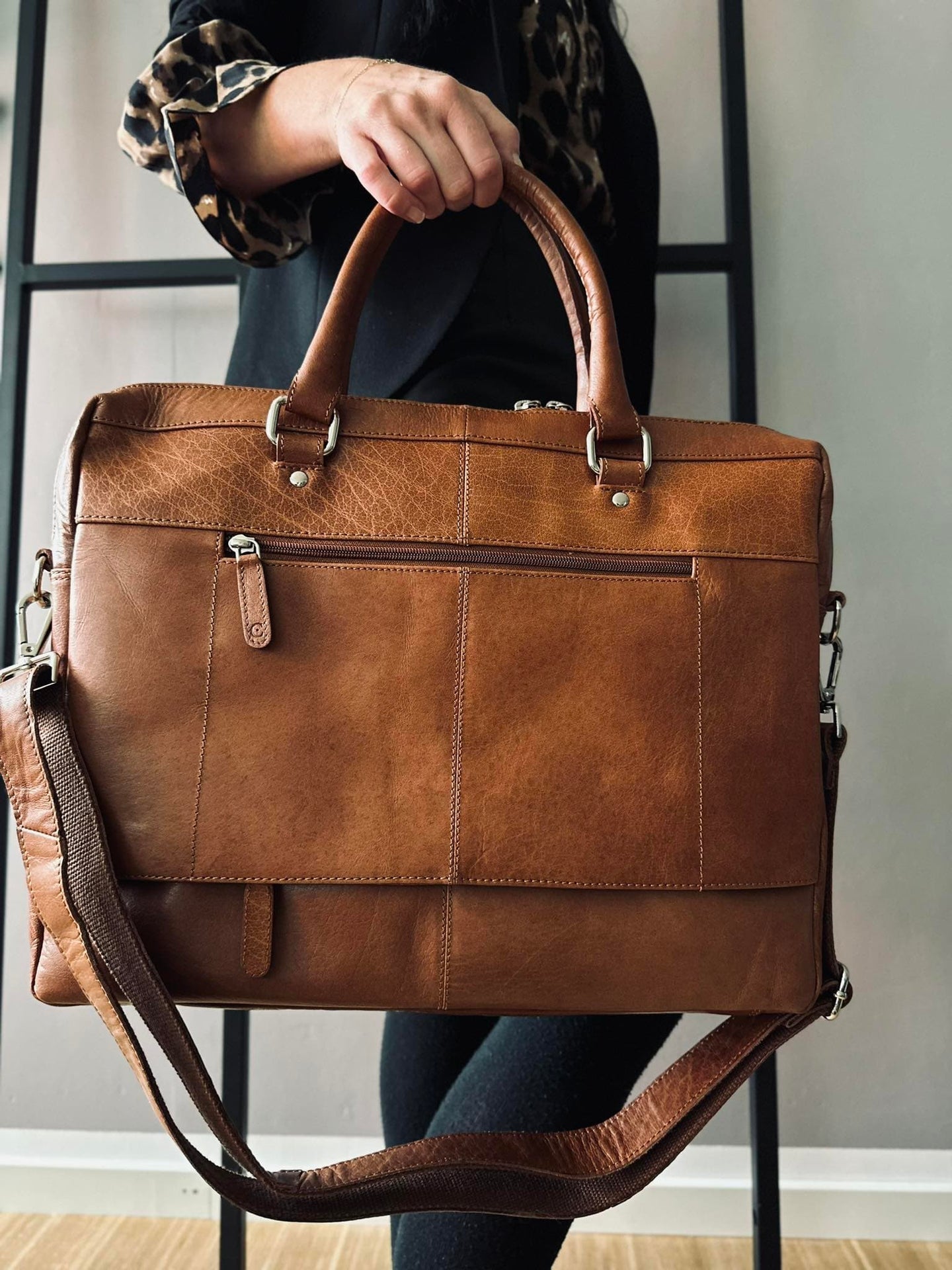 Laptop / arbejdstaske Maisy Cognac - VIAMAJA.DK