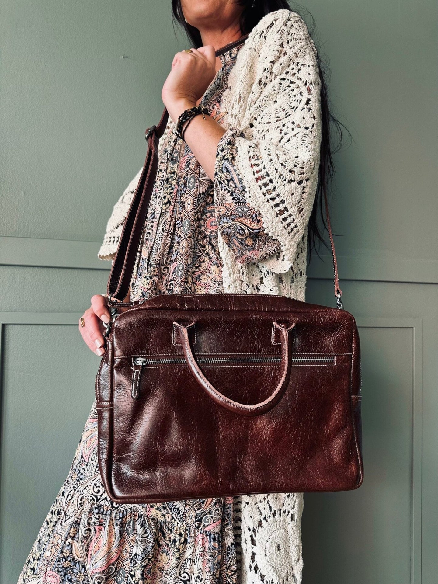 Laptop Falke brown leather - VIAMAJA.DK