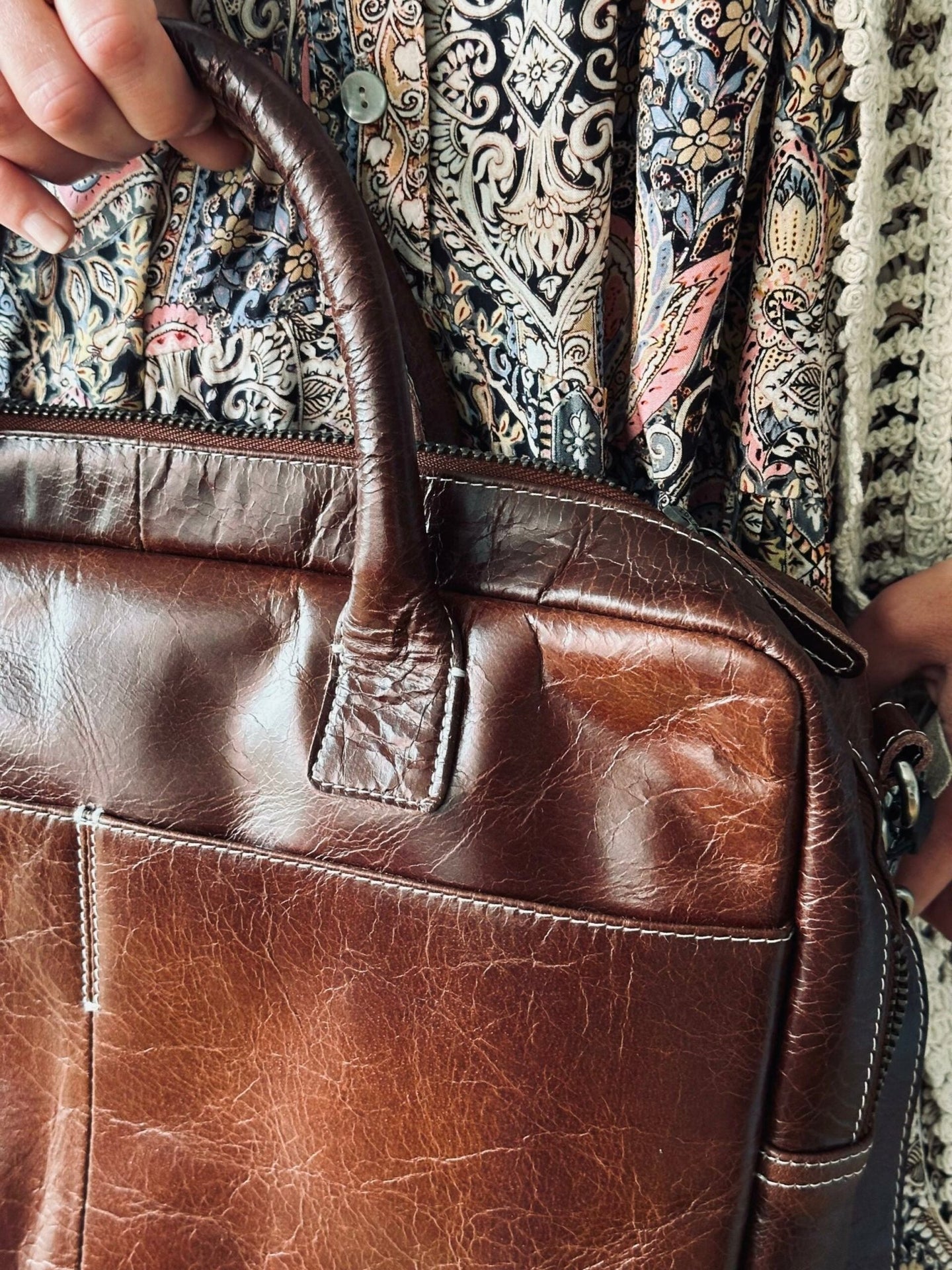 Laptop Falke brown leather - VIAMAJA.DK