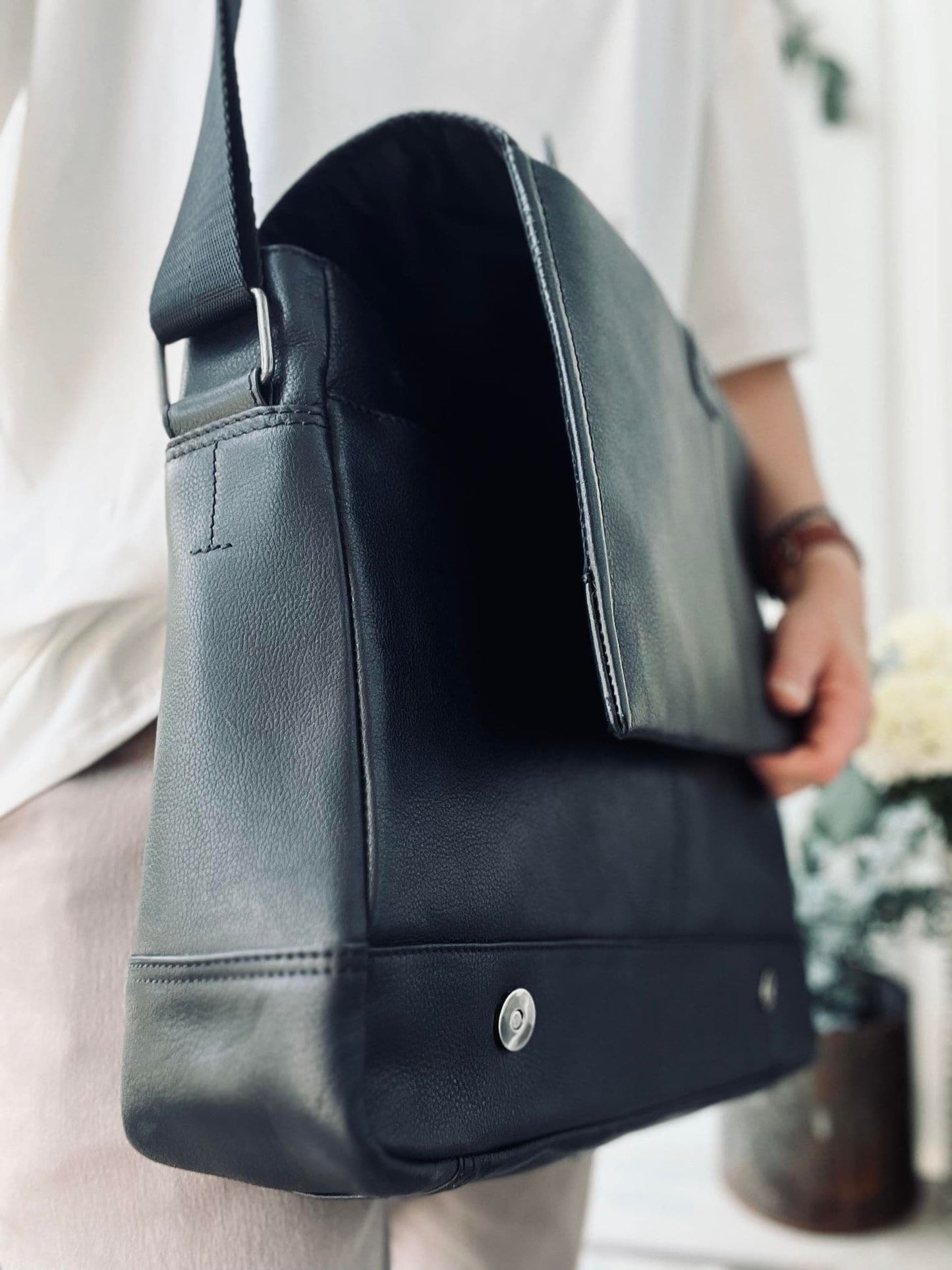 Laptop messenger - Black - VIAMAJA.DK