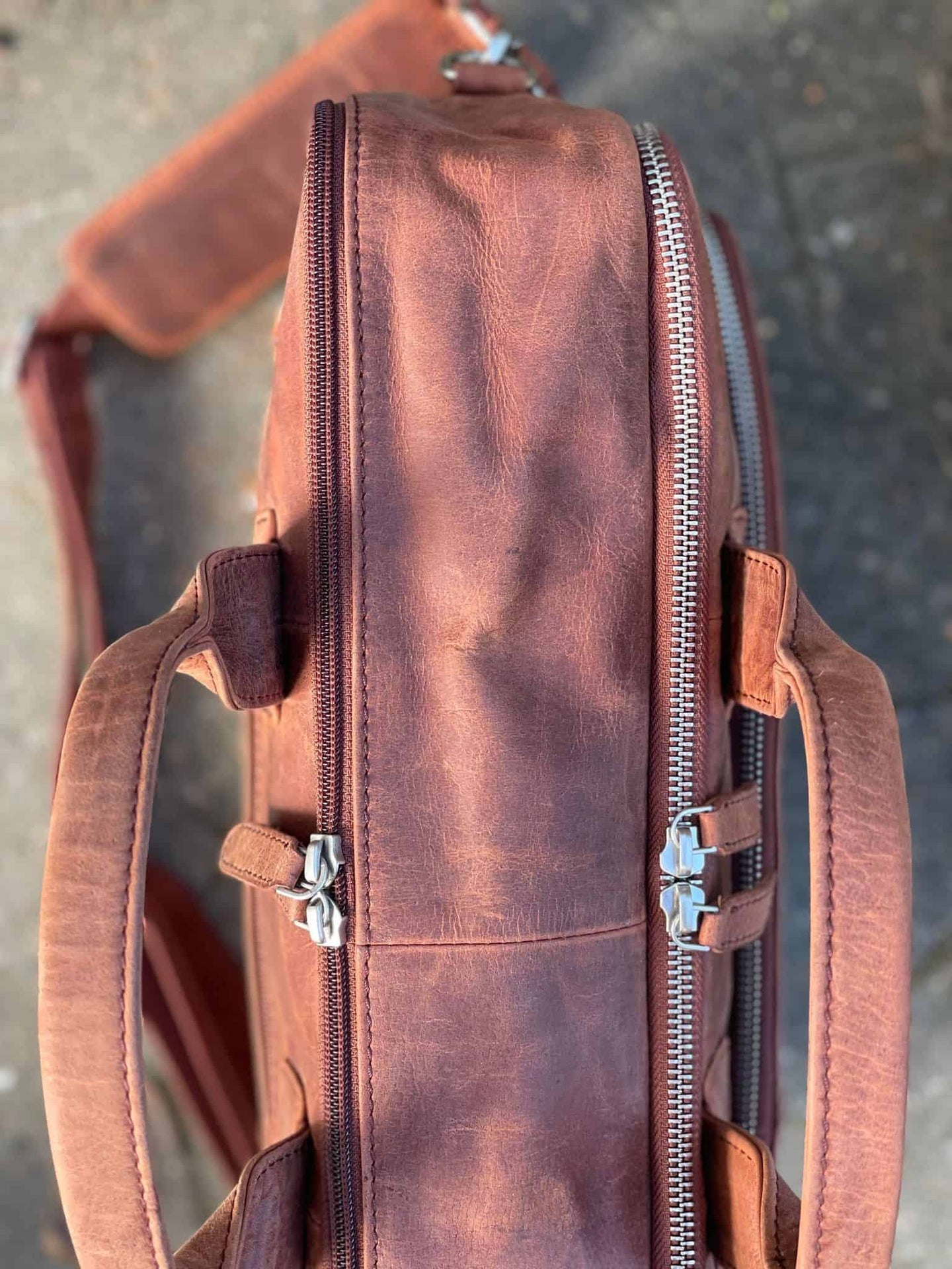 Laptop taske - Cognac recycling - VIAMAJA.DK