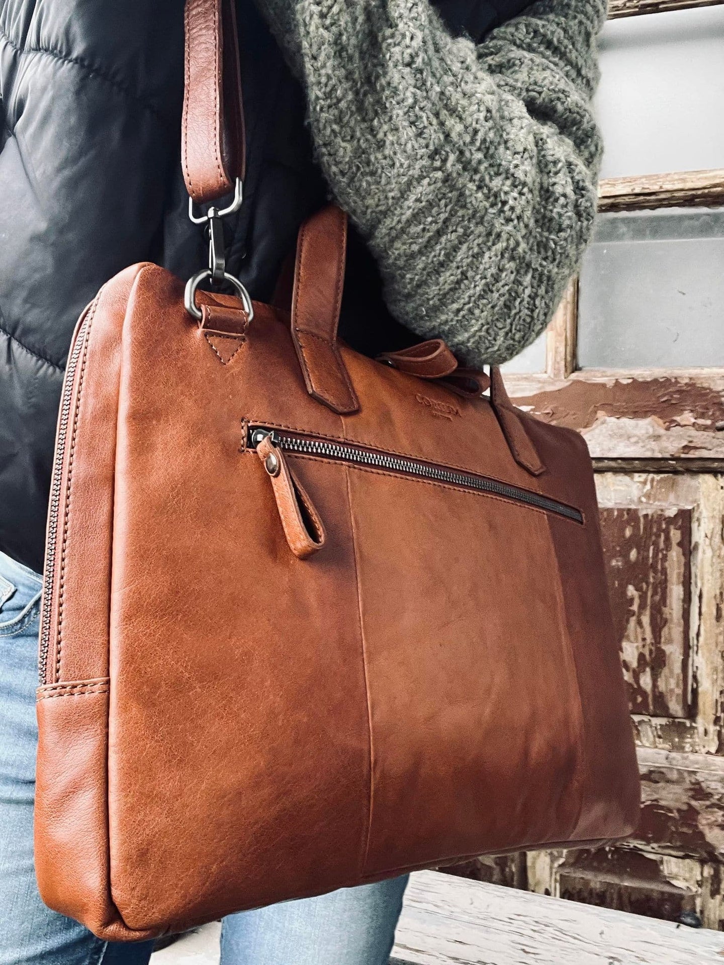 Laptoptaske - LUND Cognac - VIAMAJA.DK