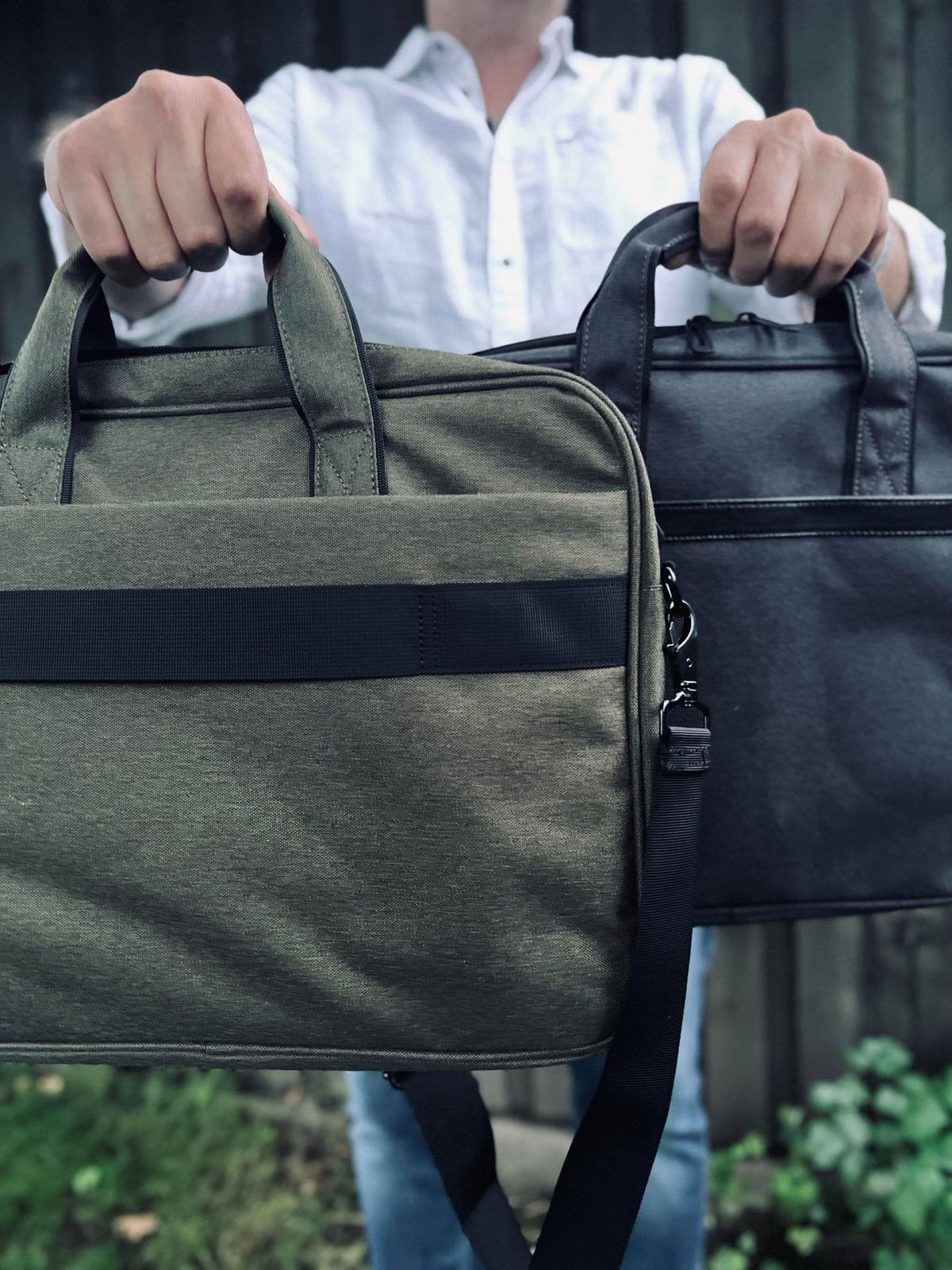 Laptoptaske Oliven - Genanvendt plastflasker - VIAMAJA.DK