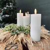 LED-Blockkerze – 20 cm – mit flacher Oberseite