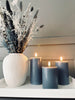 LED-Blockkerzen / INDIGO 3 Stk. – inkl. Fernbedienung
