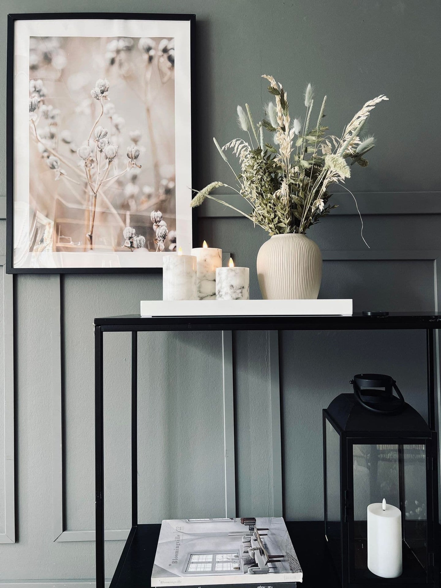 LED Bloklys Marmor - 3 stk med fjernbetjening - VIAMAJA.DK