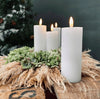 LED-Stumpenkerze mit flacher Oberseite - H 10cm