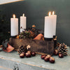 LED-Blockkerze mit flacher Oberseite – H15 cm