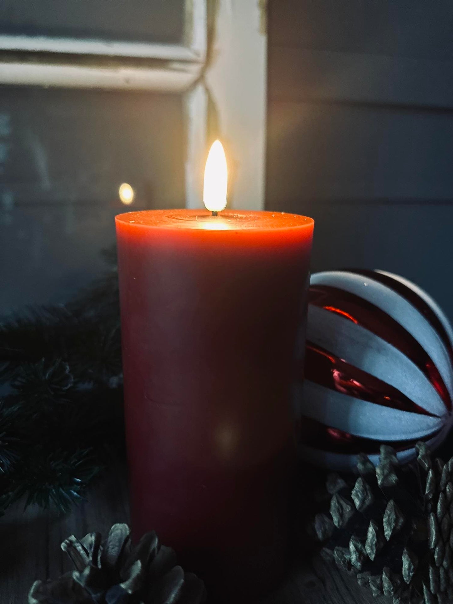 LED Bloklys Rød 15cm - VIAMAJA.DK