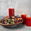 LED Blockkerzen Rot - 3 Stk inkl. Fernbedienung