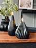 LED Design Schwarze Kegelkerzen - Set mit 2 Stk. und Timerfunktion