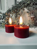 LED-Teelichter 2 Stk. - Rotes Wachs