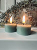 LED-Teelichter 2 Stk - Sea-Blue-Wachs
