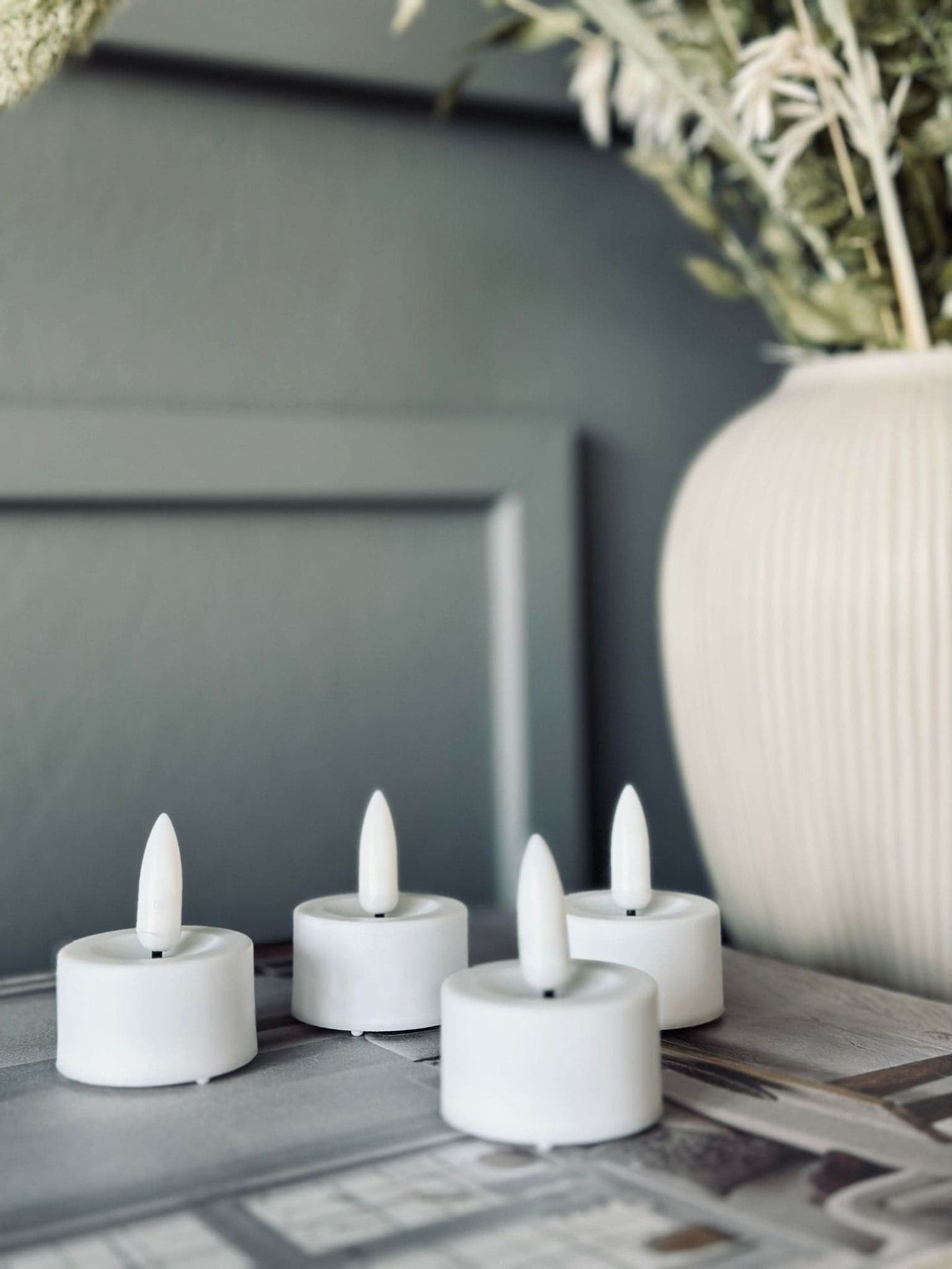 LED Fyrfadslys 4 stk med timerfunktion - VIAMAJA.DK