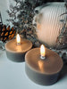 LED-Teelichter JUMBO 2 Stk. - Sandfarbenes Wachs