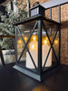 LED-Laterne mit 3 Blockkerzen
