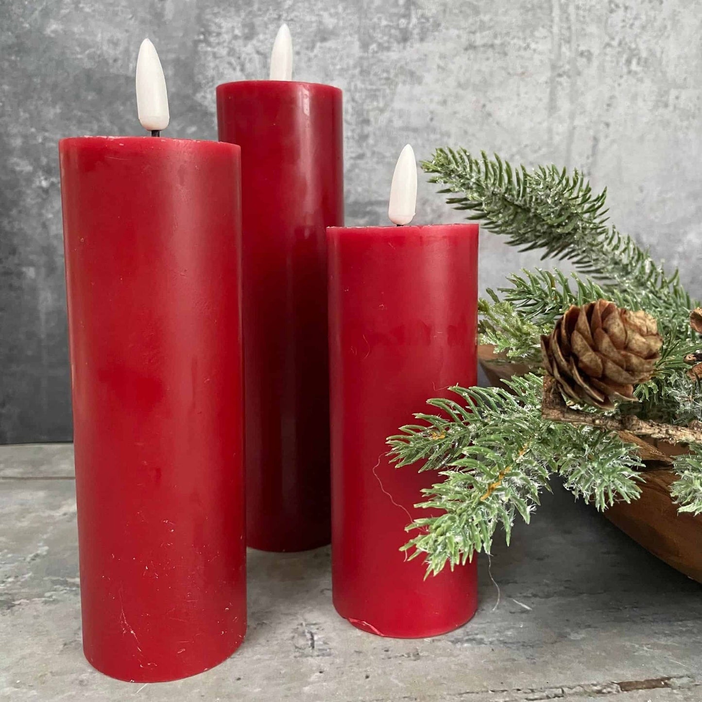 LED Lys - 3 stk Rød ink fjernbetjening - VIAMAJA.DK