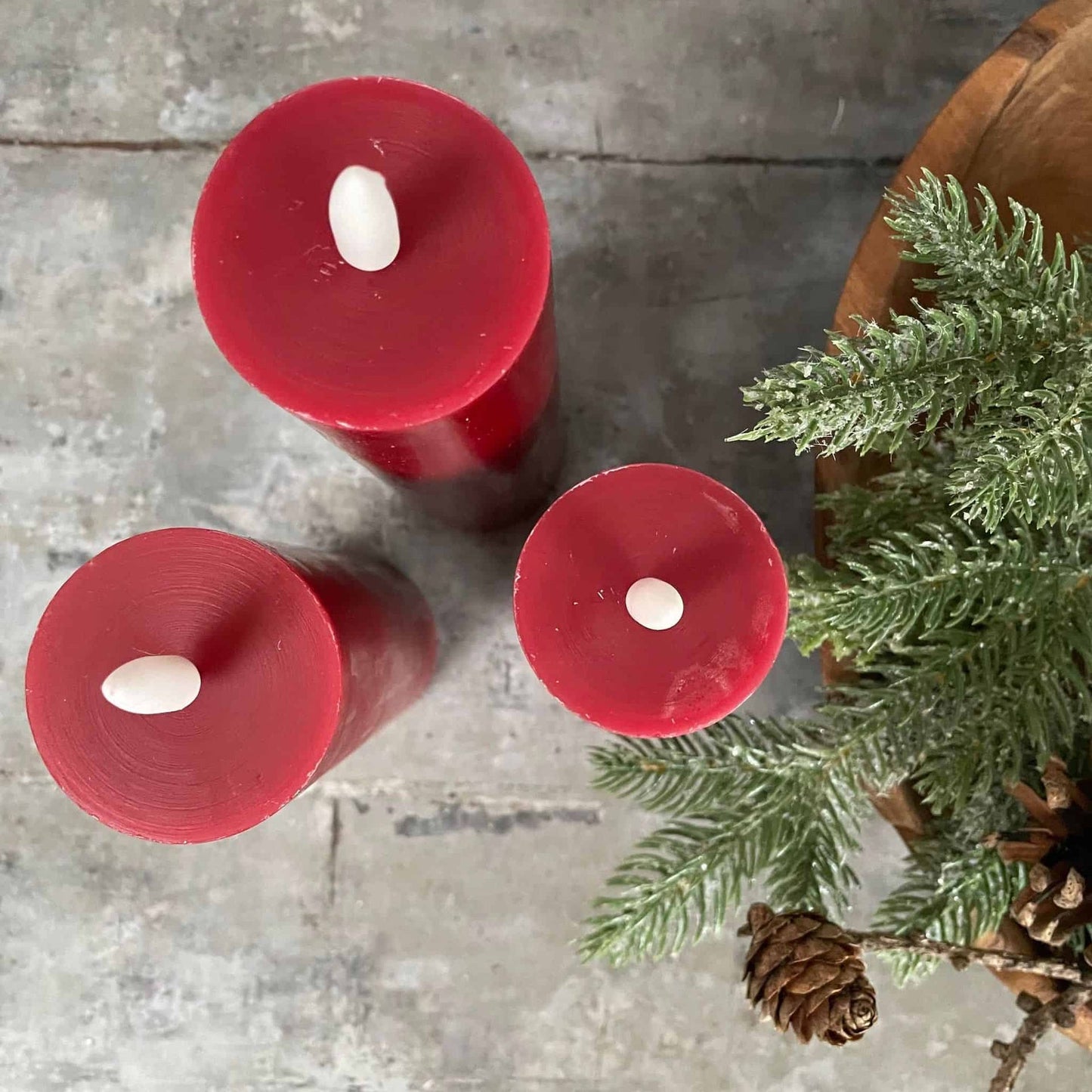 LED Lys - 3 stk Rød ink fjernbetjening - VIAMAJA.DK