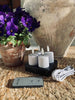Wiederaufladbare LED-Kerzen - 4er-Set mit Ladegerät, USB, Fernbedienung