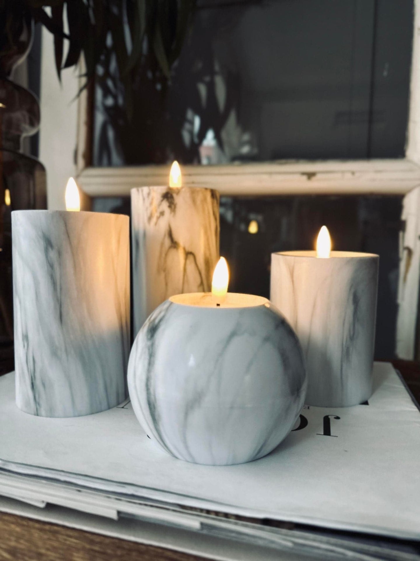 LED marmor kugle - VIAMAJA.DK