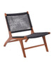 Loungesessel schwarz / Teak