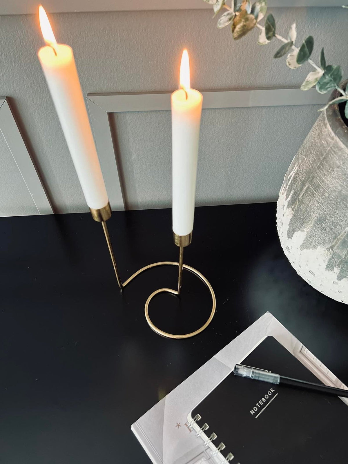 Lysestage - Dobbelt guld assorteret - VIAMAJA.DK