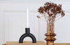 Kerzenhalter im eleganten Design - Schwarze Keramik