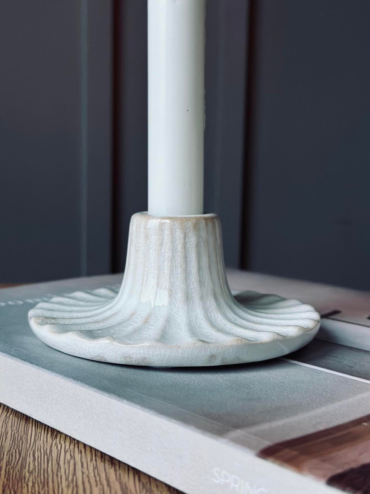 Lysestage keramik White - VIAMAJA.DK