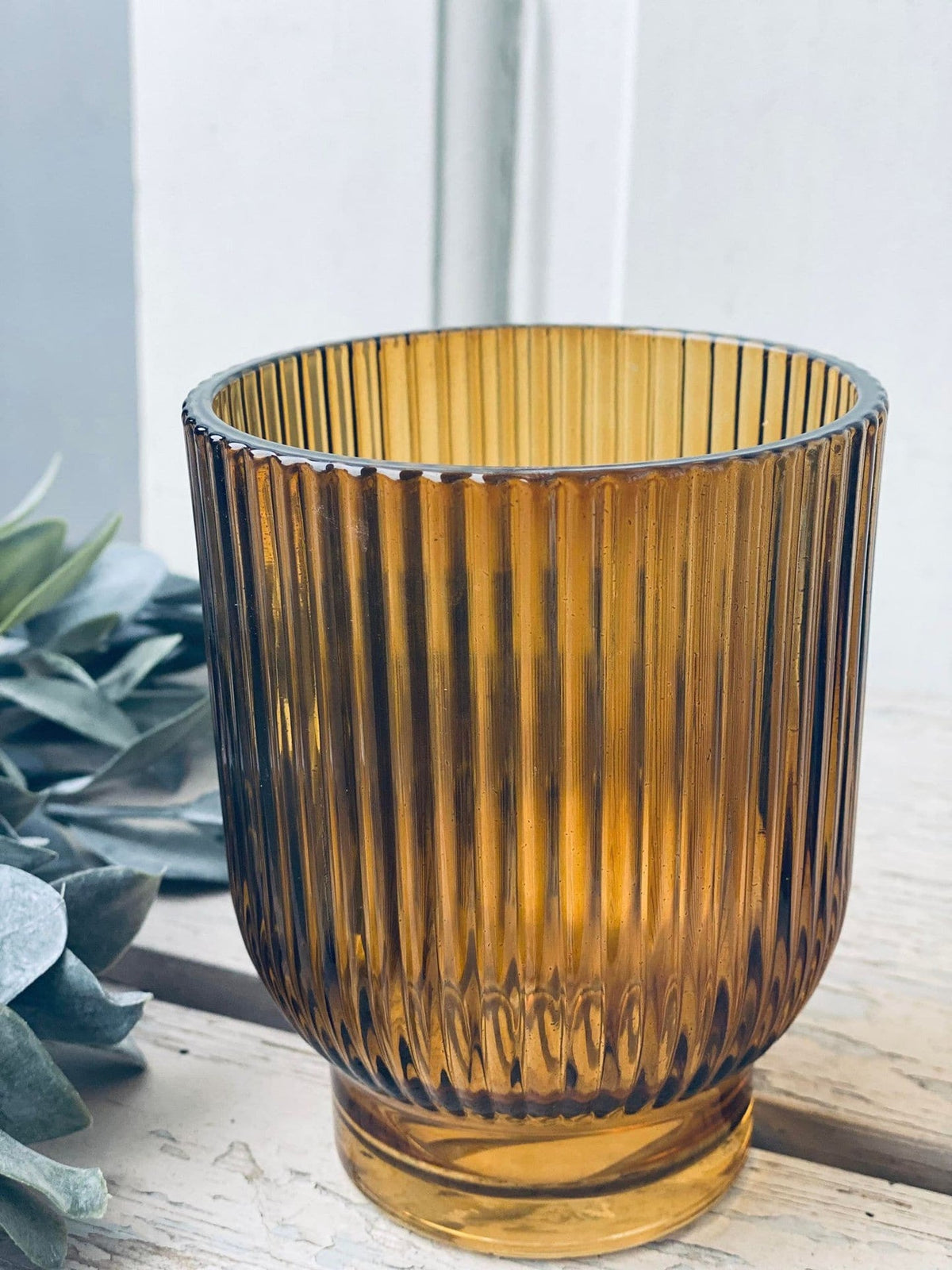 Lysestage til fyrfadslys - Amber 10 cm - VIAMAJA.DK