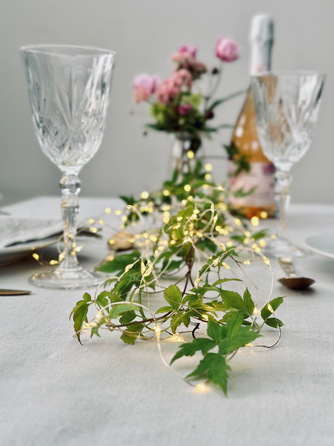 Lyskæde silver wire med 100 LED Lys - VIAMAJA.DK