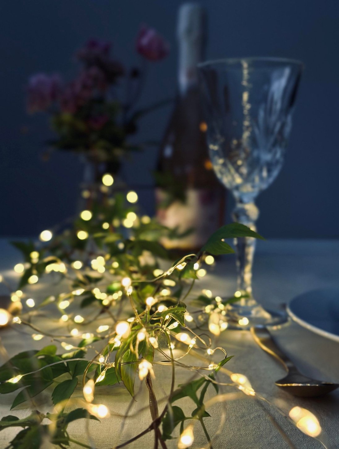 Lyskæde silver wire med 100 LED Lys - VIAMAJA.DK