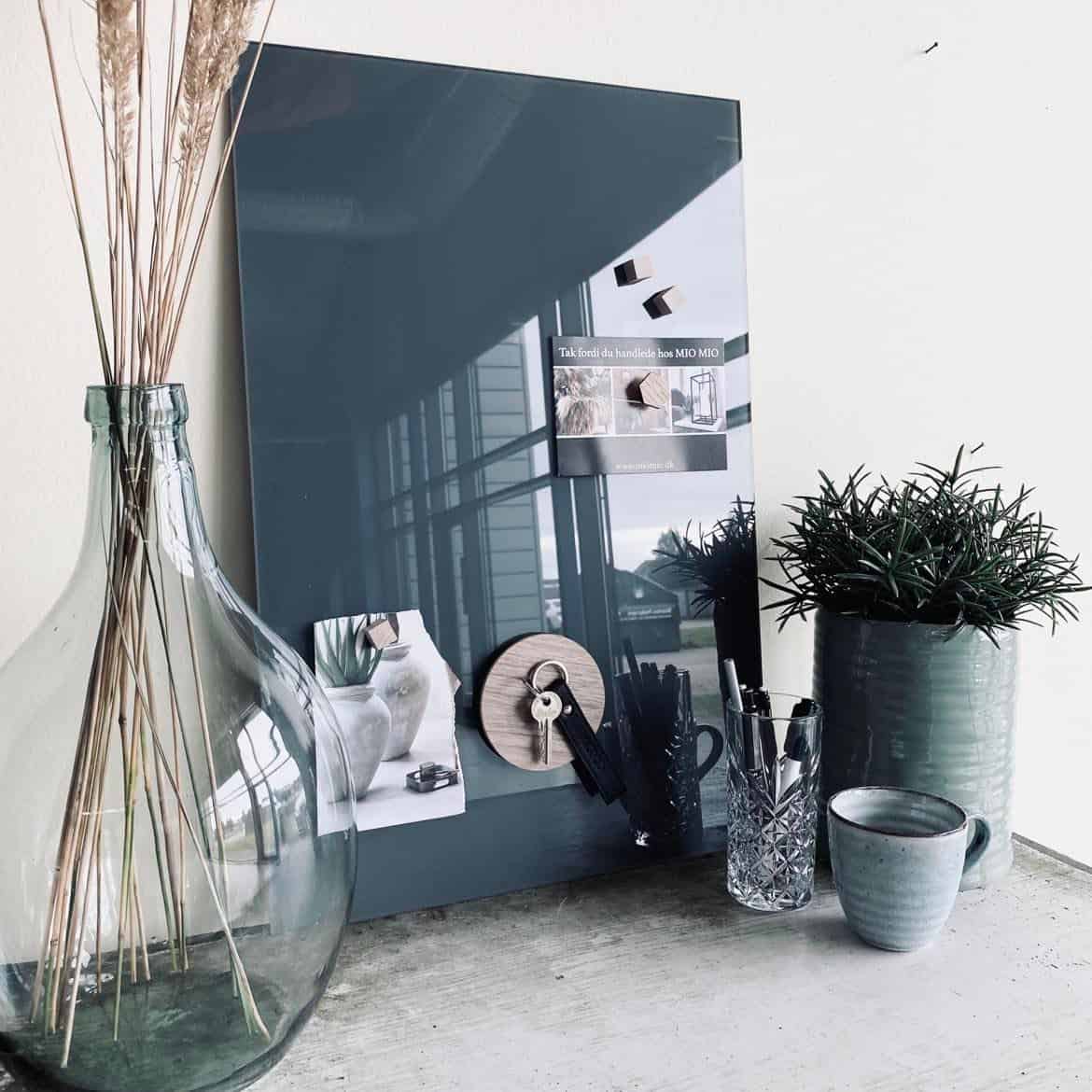 Magnetisk glastavle - 40x60cm Grå - VIAMAJA.DK