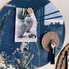 Magnetische Glastafel Blau – 35 cm