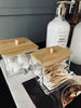 Makeup-Organizer aus Acryl und Bambus