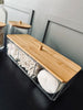 Make-up-Organizer aus Acryl und Bambus