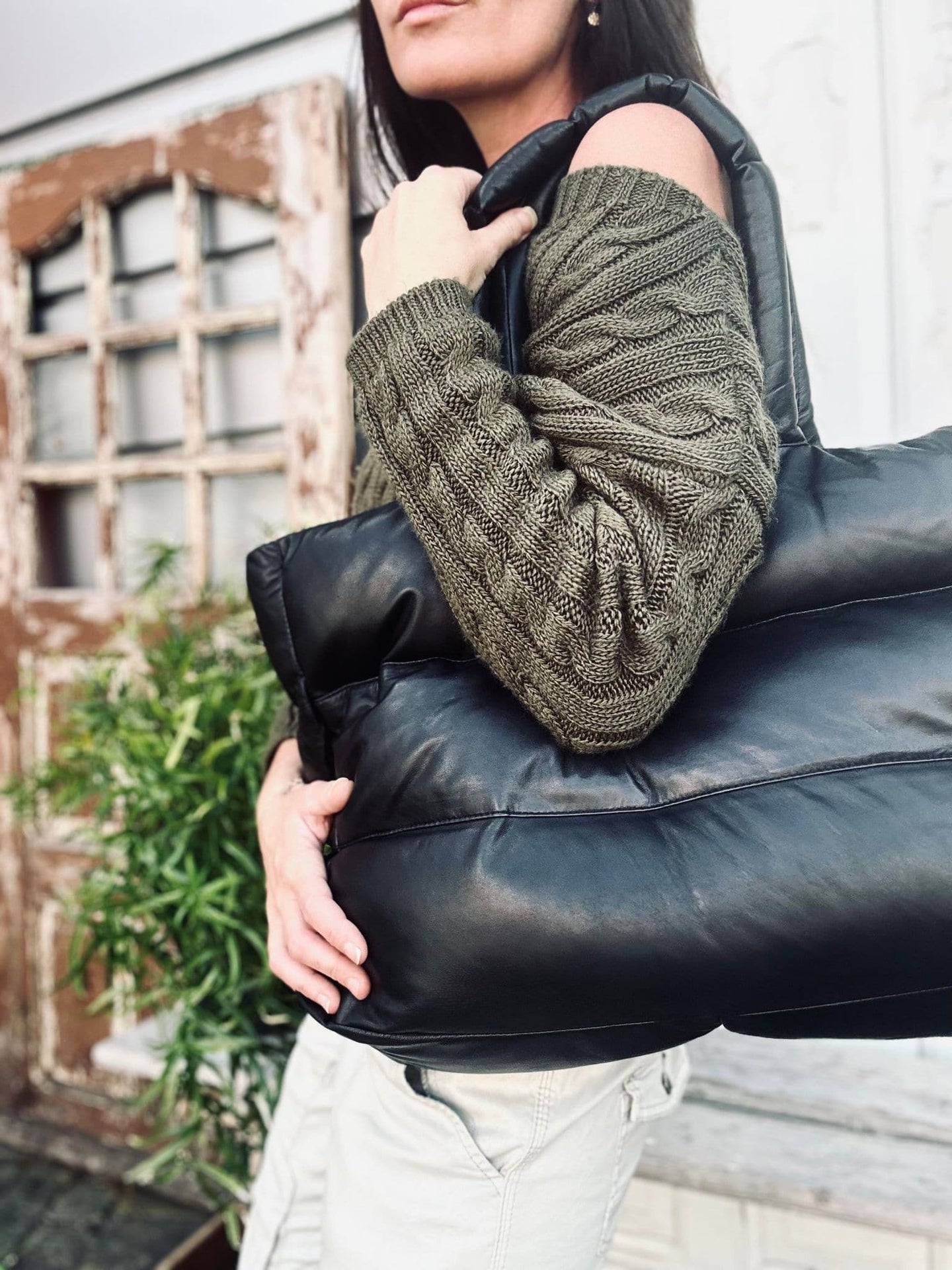 MEGA Trendy taske i blødt lammeskind - VIAMAJA.DK