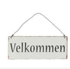 Metallschild Willkommen
