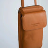 Handy-Crossbody FREJA Cognac, cognacfarbenes Leder