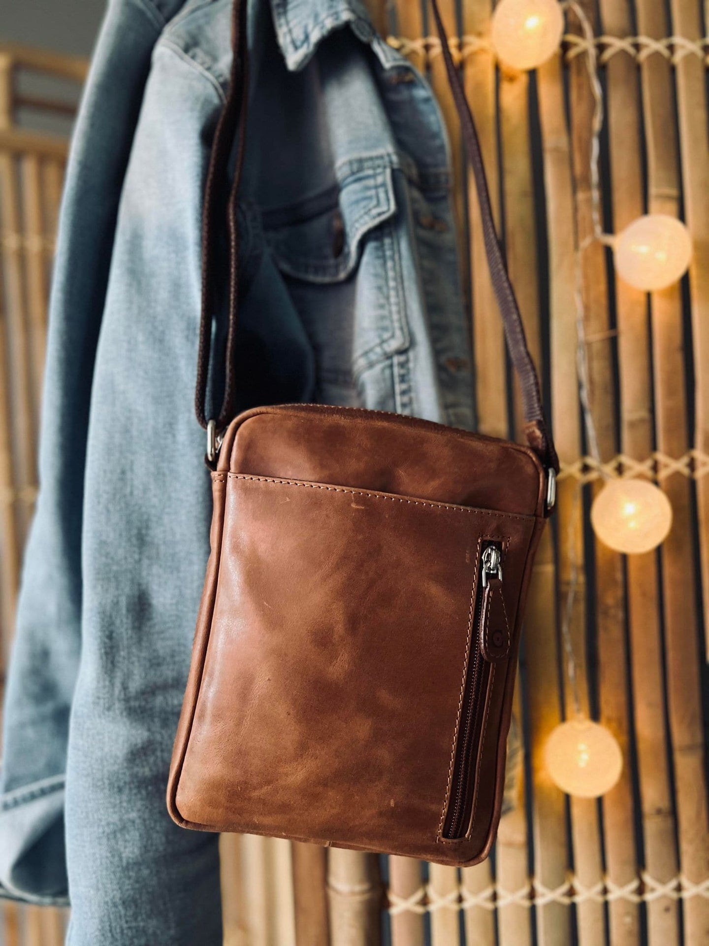 Mobiltaske Daily – Vintage cognac - VIAMAJA.DK