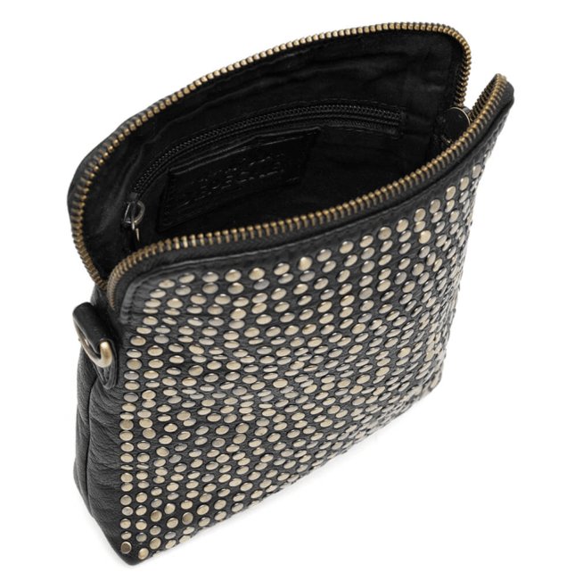 Mobiltaske Deluxe med nitter - kalveskind - VIAMAJA.DK