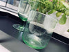 Mundgeblasenes Wasserglas mit Blasen – Farbe GREEN