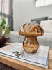 MUSHROOM Lampe mit LED 15 cm – Cognac