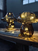 MUSHROOM Lampe mit LED 15cm – Dunkelbraun