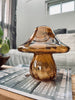 MUSHROOM Lampe mit LED 18cm – Cognac